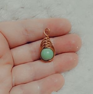 Handwrapped Stone Pendant 17